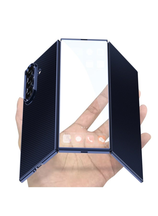 CATANES حافظة قابلة للطي مع قاعدة دعم لهاتف سامسونج جالاكسي Z TriFold – نسيج قماشي، مضادة للصدمات وحماية للكاميرا، سوداء - Image 3